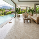 Herringbone Marble Cream