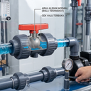 Double Union Ball Check Valve - PVC
